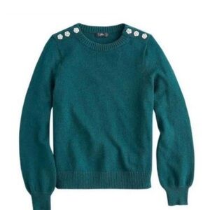 J. Crew Crewneck with Jeweled Buttons